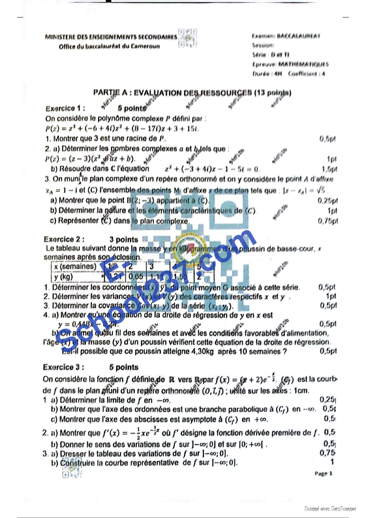 Maths Bac D-TI 2026